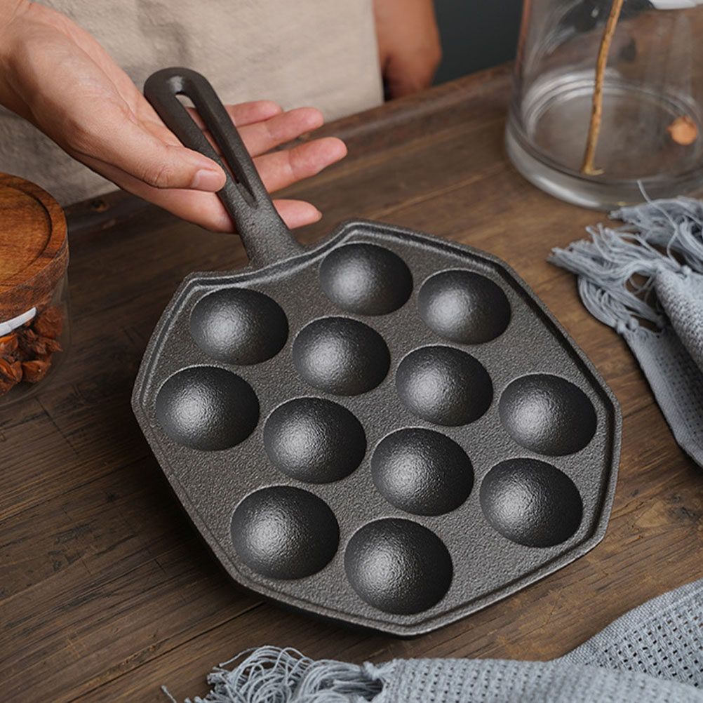 Takoyaki Pan Cast - 1 шт. Профессиональная чугунная сковорода для